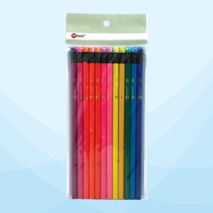 Fluorescence Graphite Pencil W/eraser 12pc